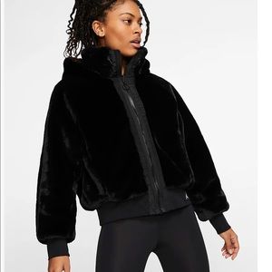 nike fur bomber jacket